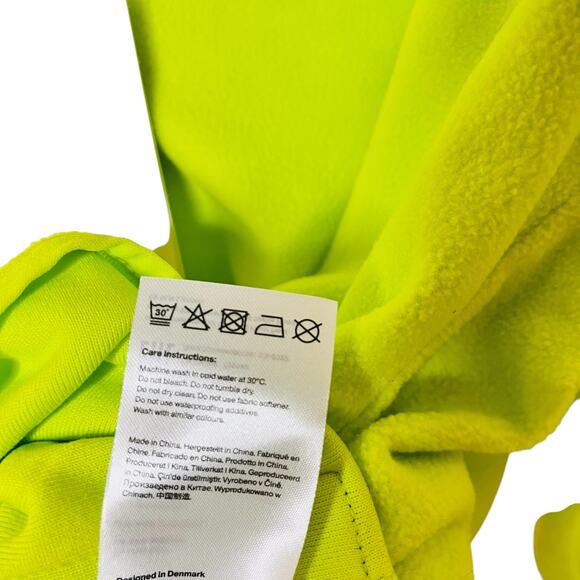 Rains Lime Half Zip Fleece Top WOmen's Large - Picture 8 of 10